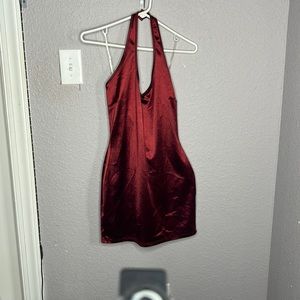 Burgundy Satin dress